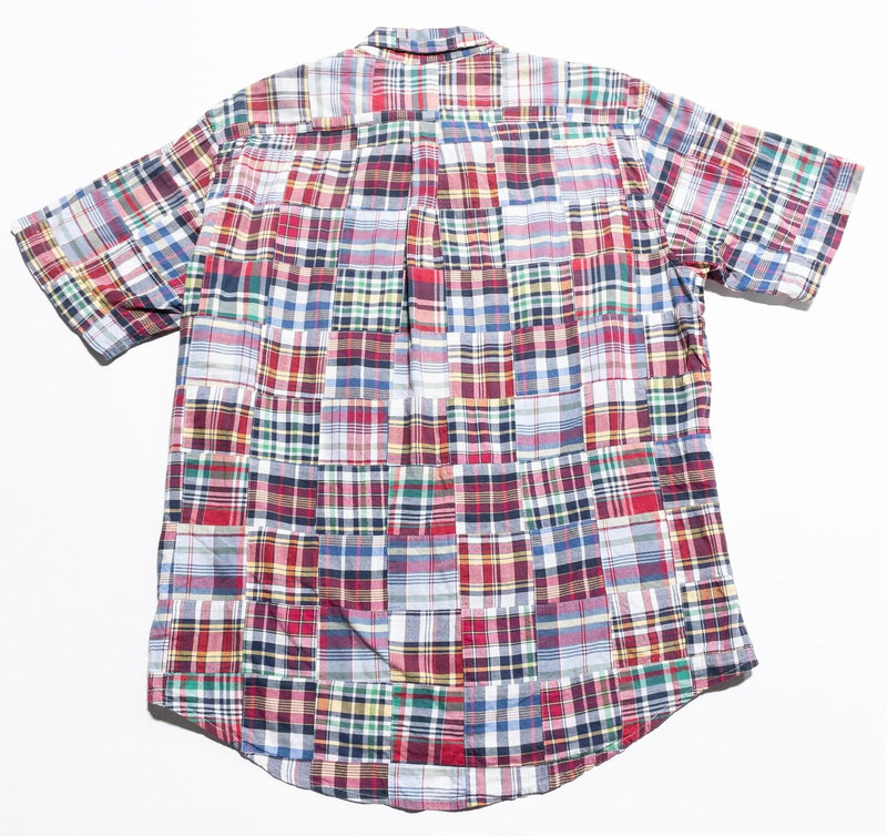 Brooks Brothers Patchwork Shirt Men's Colorful Plaid Madras Button-Down Preppy