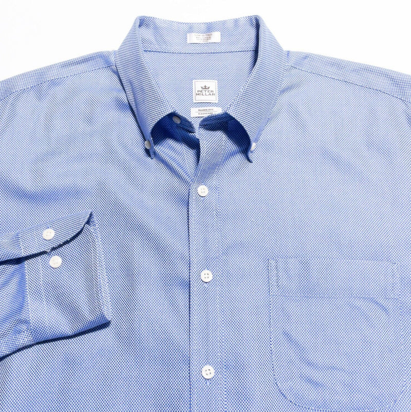 Peter Millar Nanoluxe Easy Care Shirt Mens LT Large Tall Long Sleeve Button-Down