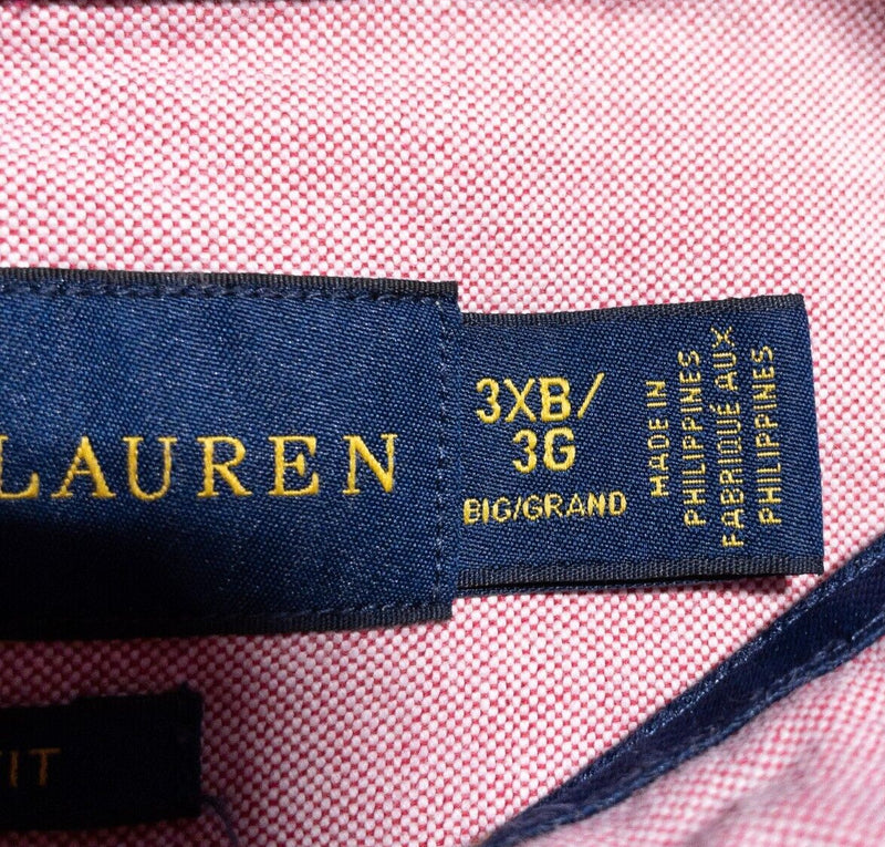 Polo Ralph Lauren Shirt Mens 3XB Big Classic Fit Oxford Pink Button-Down 3XL Big