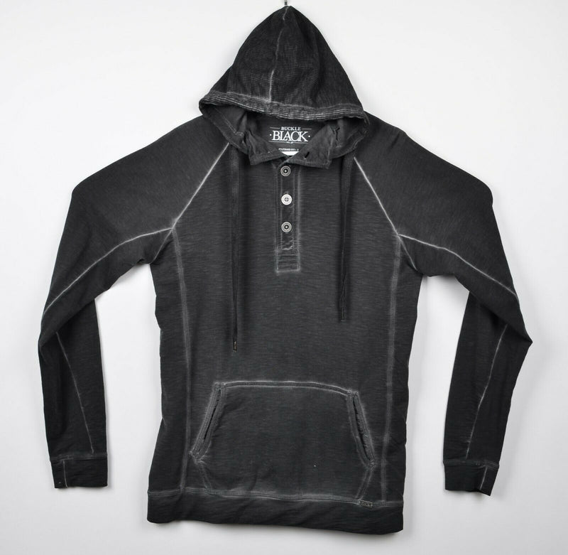 Buckle Black Men's Sz Small Standard Fit Lightweight Gray Distressed Hoodie