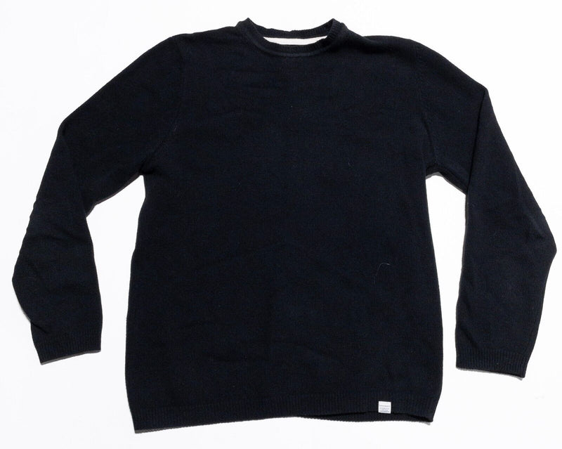 Norse Projects Sweater Men's Large Lambswool Pullover Crew Black Knit Sigfred
