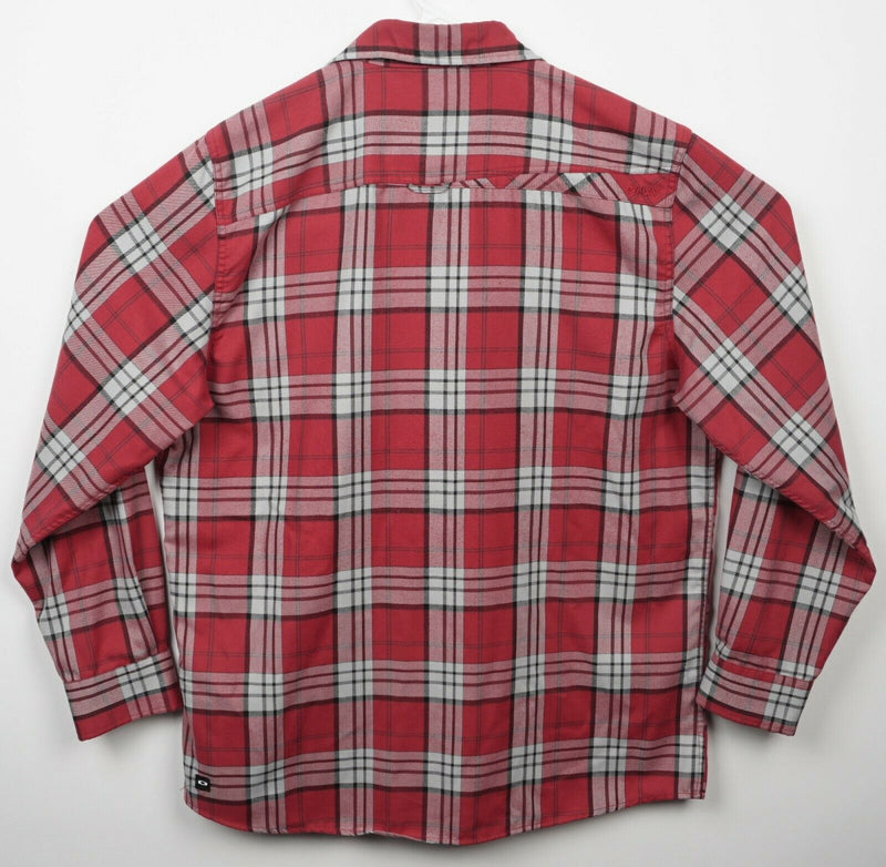 Oakley Men's XL Regular Fit Flannel Red Plaid Button-Front Flannel Shirt