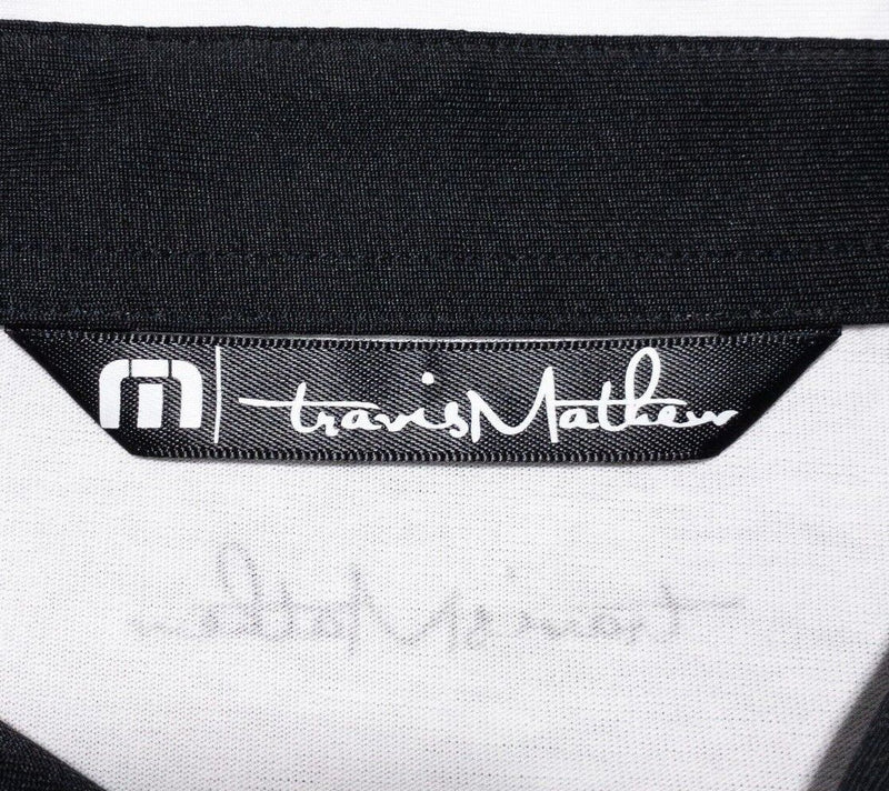 Travis Mathew Polo Large Men's Marian University Solid White Mulligan Shirt