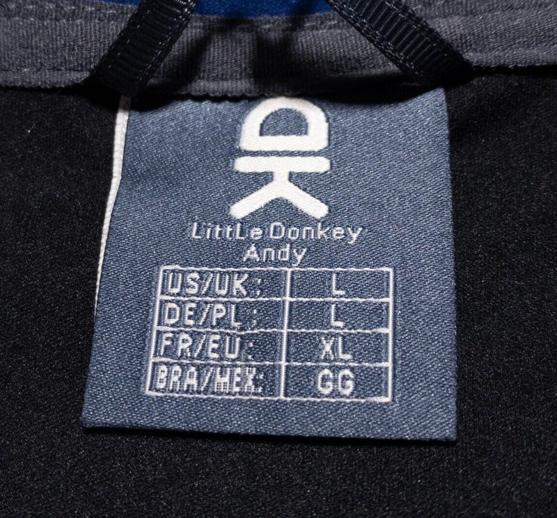 Little Donkey Andy Vest Men's Large Softshell Full Zip Blue Wicking Stretch Golf