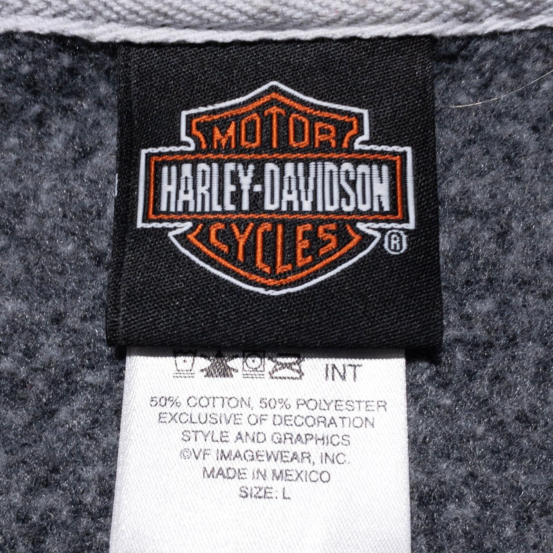 Harley-Davidson Hoodie Women's Large Pullover Sweatshirt Gray Logo Biker