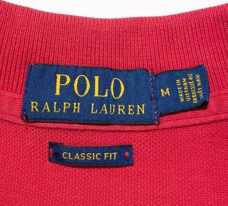 Polo Ralph Lauren CP RL-93 Shirt Men's Medium Classic Fit Red Polo Vintage 90s