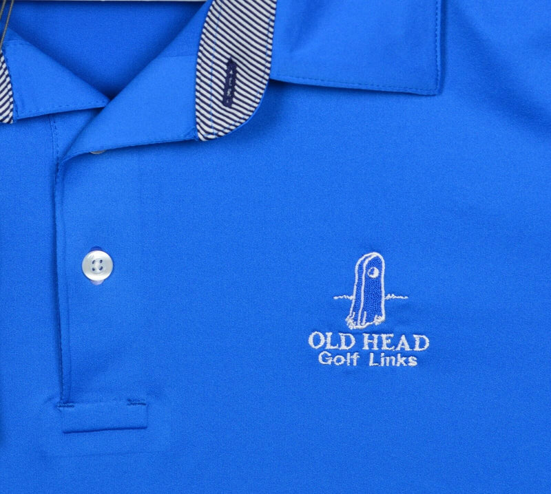 KJUS Men's Large/52 Solid Blue UPF 50+ Golf Soren Polo Shirt Old Head Ireland