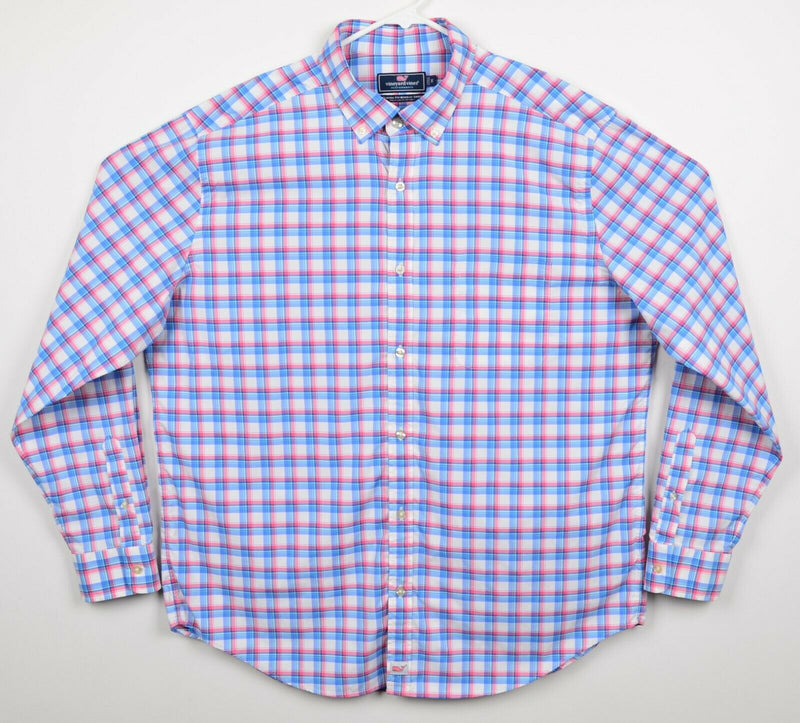 Vineyard Vines Performance Men's XL Classic Fit Murray Shirt Nylon Spandex Plaid