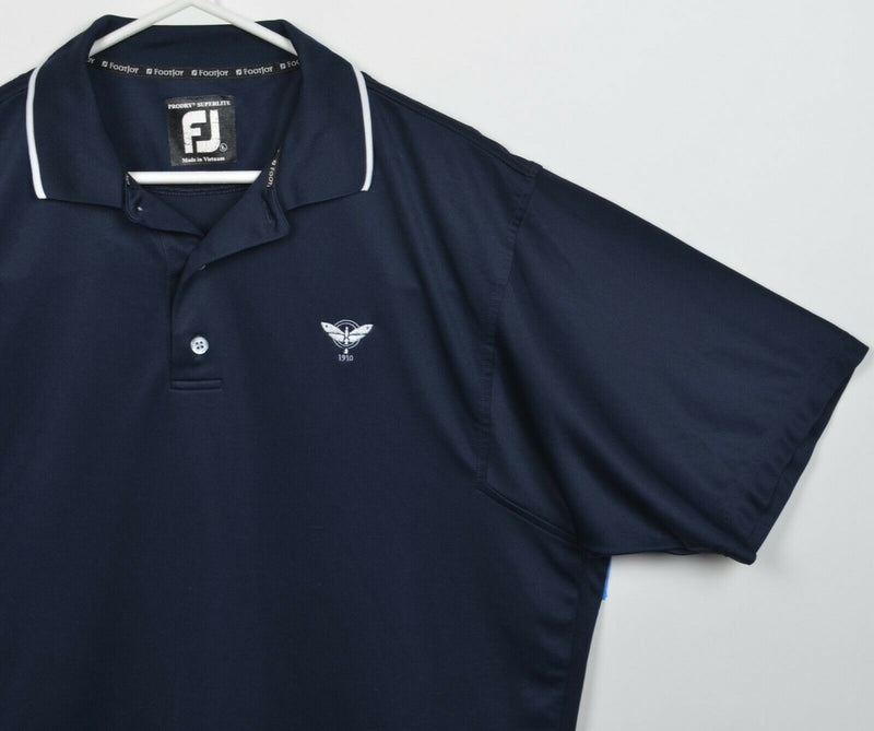 FootJoy Men's Large Navy Blue FJ Golf Wicking ProDry Superlite Polo Shirt