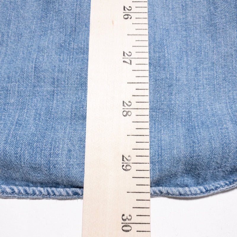 Polo Ralph Lauren Chambray Shirt Men's Large Denim Indigo Blue Button-Down 90s