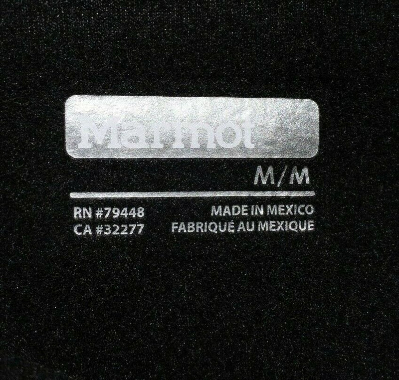 Marmot 1/4 Zip Jacket Black Stretch Wicking Pullover Long Sleeve Men's Medium