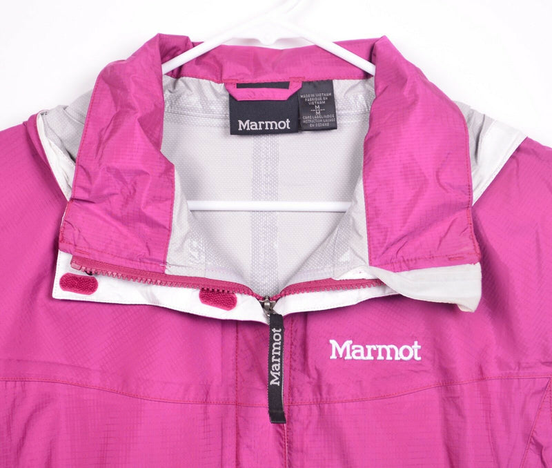 Marmot Women's Sz Medium Pink Water Resistant Outer Shell Hooded Jacket