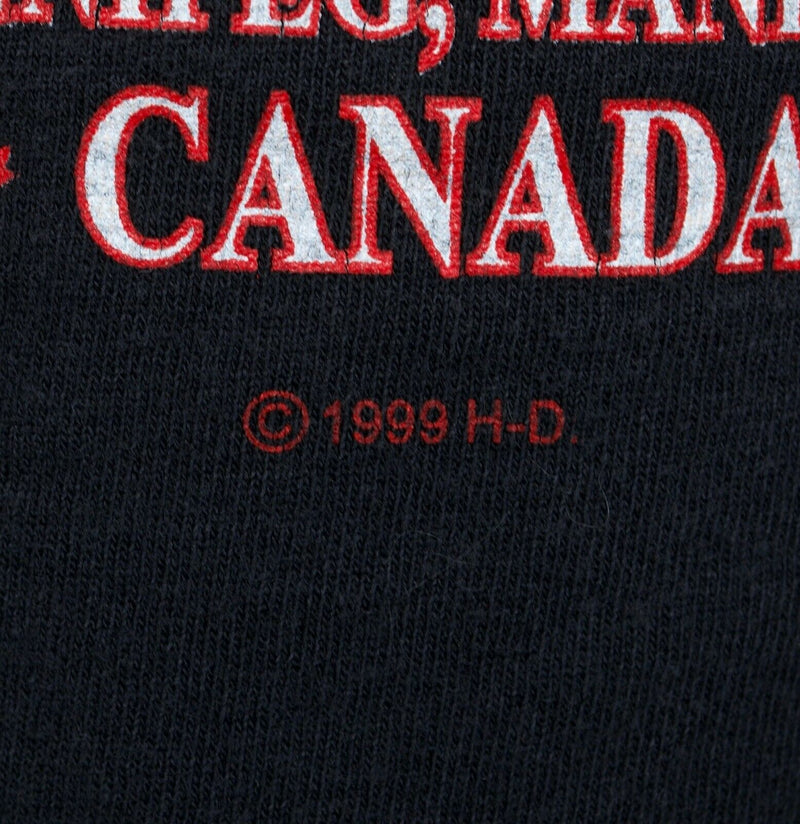 Vintage 90s Harley-Davidson Men's XL Canada Bear Chrome Double-Sided T-Shirt