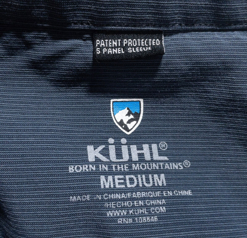 Kuhl Shirt Men's Medium 5 Panel Sleeve Button-Up Blue/Gray Button-Up Uproar 7211