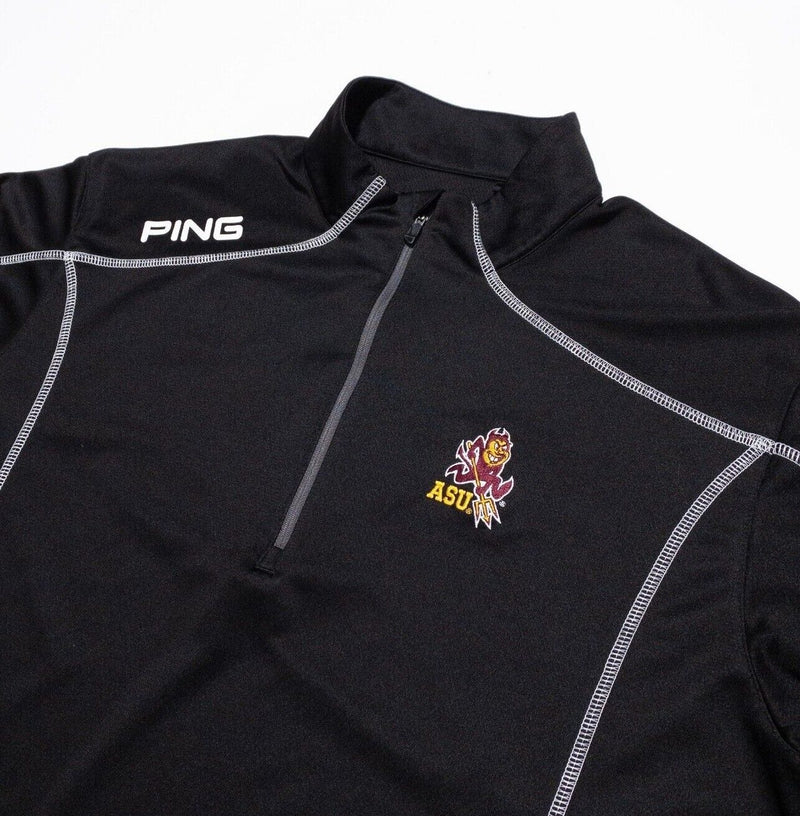 ASU Arizona State Golf Jacket Men's XL Ping 1/4 Zip Performance Pullover Black