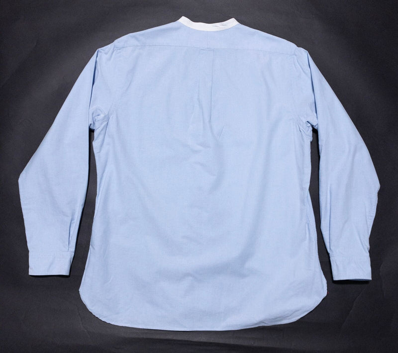 Polo Ralph Lauren Band Collar Shirt Men's XL XIV 1948 Games Button-Up Blue