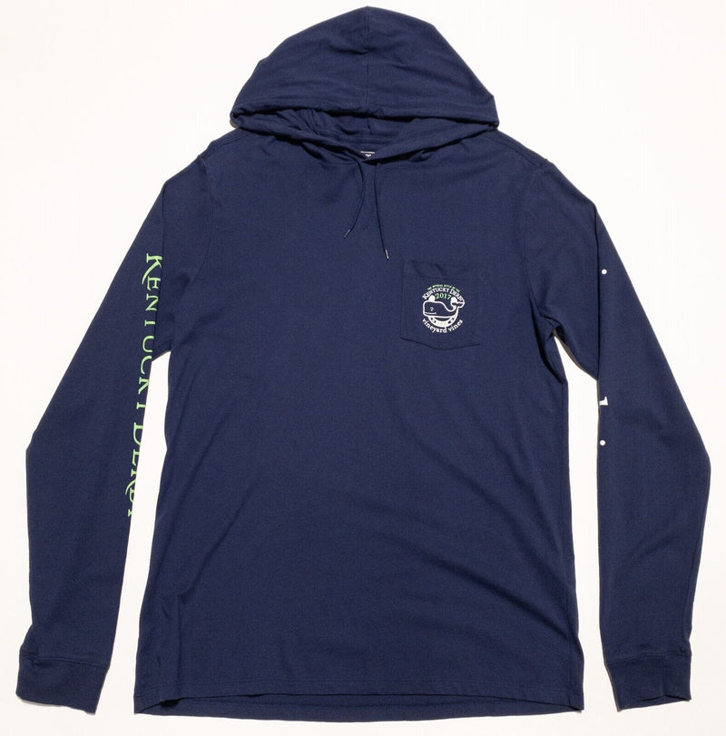 Vineyard Vines Kentucky Derby Hoodie Men's Medium Lightweight Navy Blue 2017