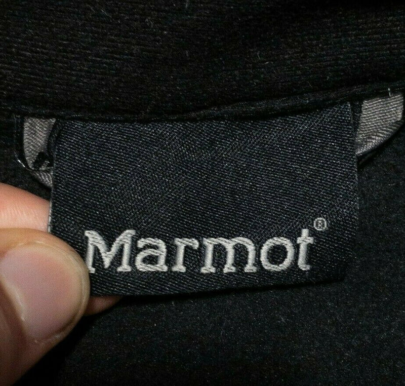 Marmot Softshell Men's Medium Blue Full Zip Fleece Lined Jacket Hiking Outdoor