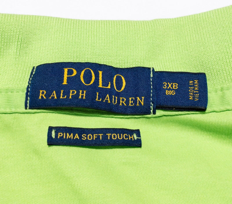 Polo Ralph Lauren 3XB Big Polo Men's Shirt Pima Soft Touch Lime Green 3XL Big