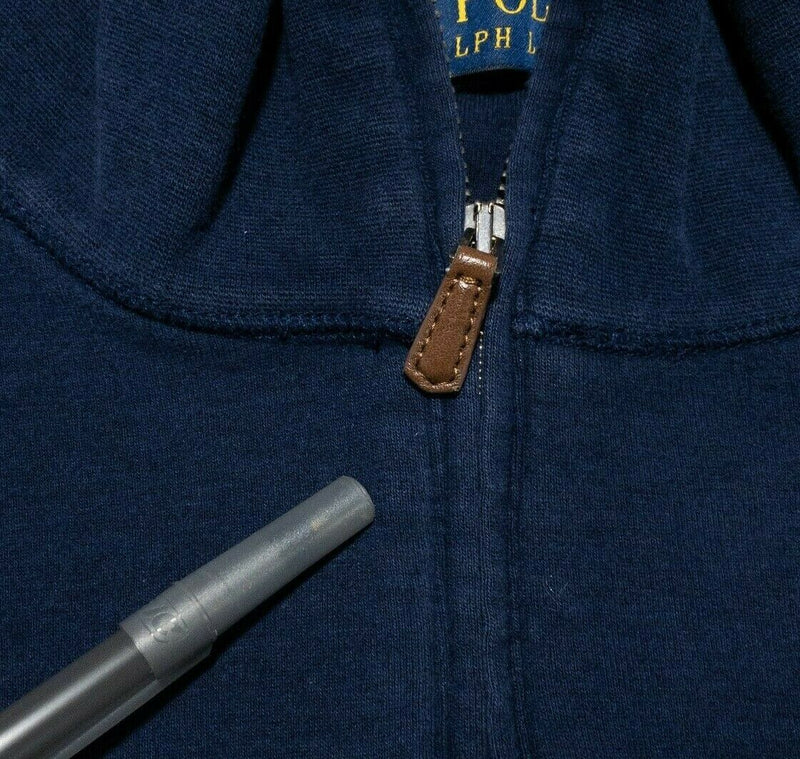 Polo Ralph Lauren Sweater 3XB Big Pullover 1/4 Zip Navy Blue Men's Long Sleeve