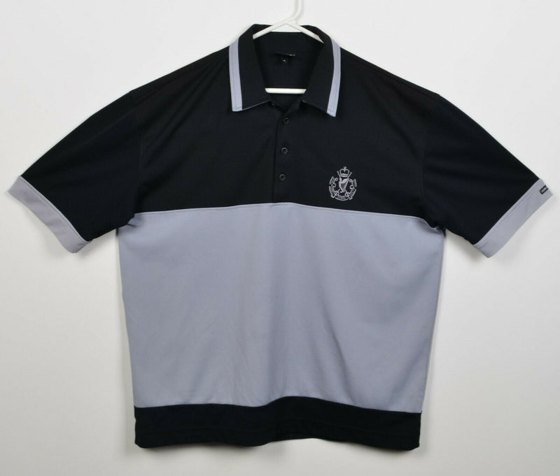 Galvin Green Men's XL Black Gray Polyester Coolmax Wicking Golf Polo Shirt