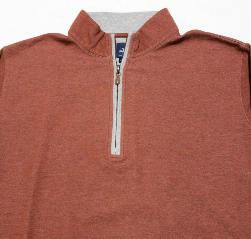 johnnie-O Sully 1/4 Zip Pullover Sweatshirt Cider Orange Cotton Blend Men's 1XLT