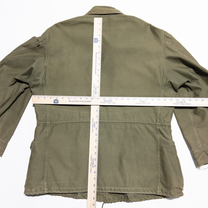 M-1951 Field Jacket Men's Fits L/XL Olive Green 107 Full Zip Pockets Army WORN