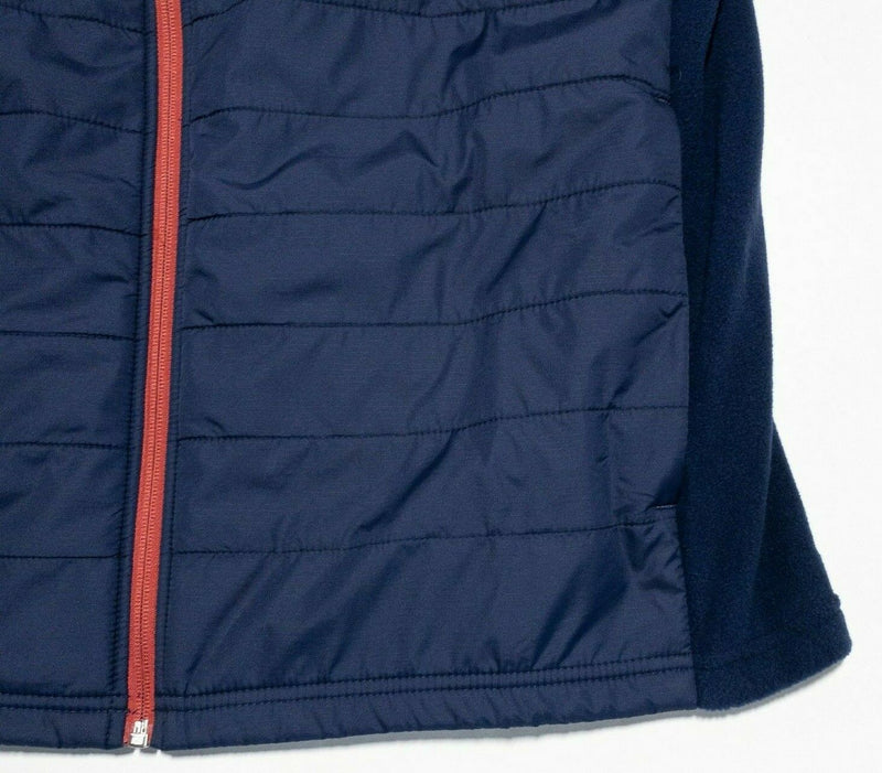 RLX Ralph Lauren Puffer Fleece Hybrid Vest Full Zip Blue Golf Casual Men's XL