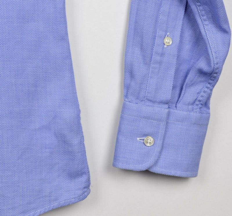 J. Lindeberg Men’s Sz Medium 40/15.5 Corks Dobby Cotton Blue Long Sleeve Shirt