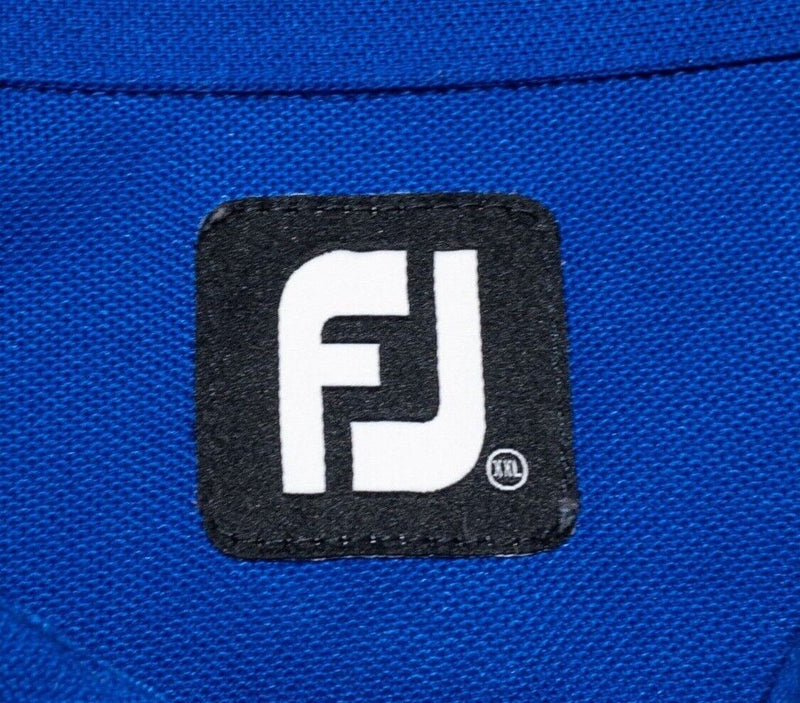 FootJoy XXL Golf Shirt Mens Polo Blue Two-Tone Polka Dot Wicking Performance 2XL