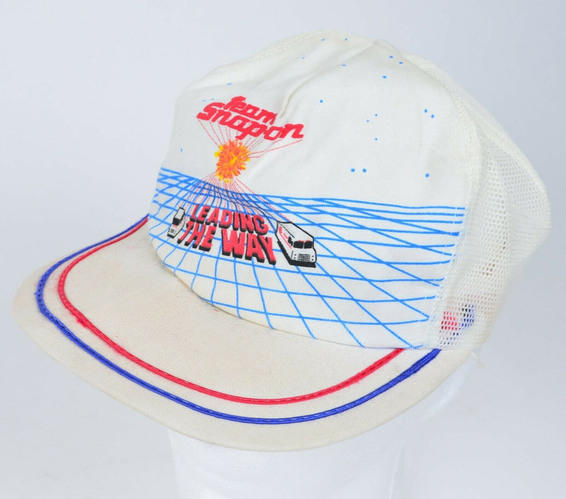 Vtg 80s Team Snap-On Tools K-Products Snapback Mesh Trucker Hat