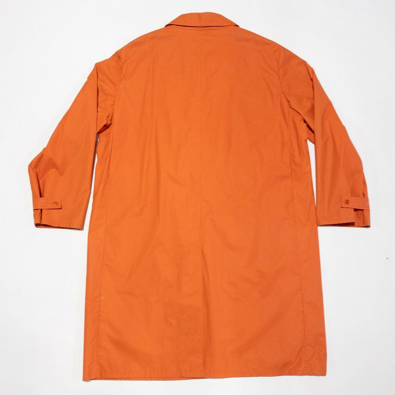 Polo Ralph Lauren Men's XL Rain Coat Solid Orange Button-Front Collared