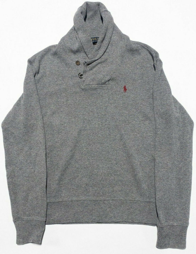 Polo Ralph Lauren Sweatshirt Men's Small Cowl High Neck Heather Gray Sweater