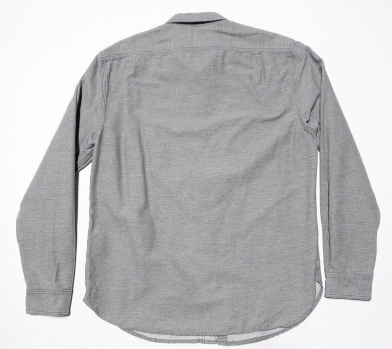 Wallace & Barnes Twill Workshirt Gray Button-Front Shirt J. Crew Men's Medium
