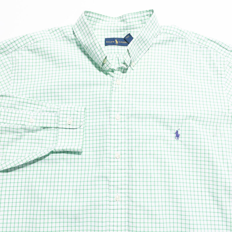 Polo Ralph Lauren 2XB Men's Shirt Button-Down Green Plaid Check 2XL Big