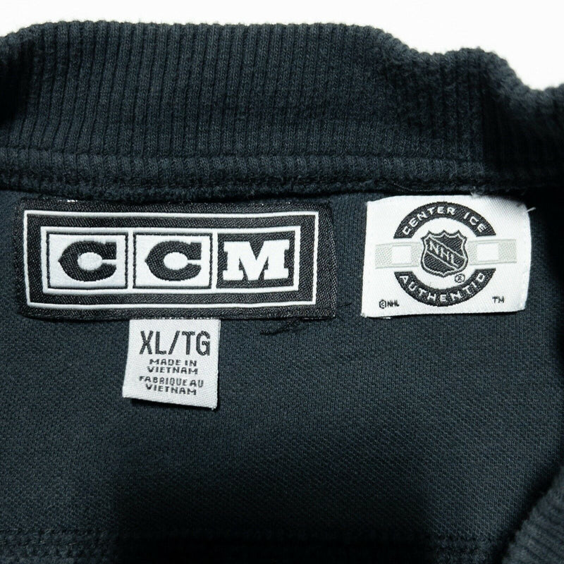 Chicago Blackhawks CCM Sweatshirt Vintage 90s Black Crewneck Pullover Men's XL