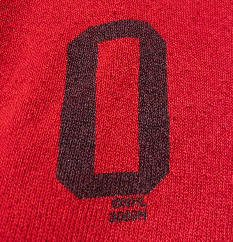 Vintage Chicago Blackhawks Men's Fits Large Sweatshirt Shoulder Print NHL Red