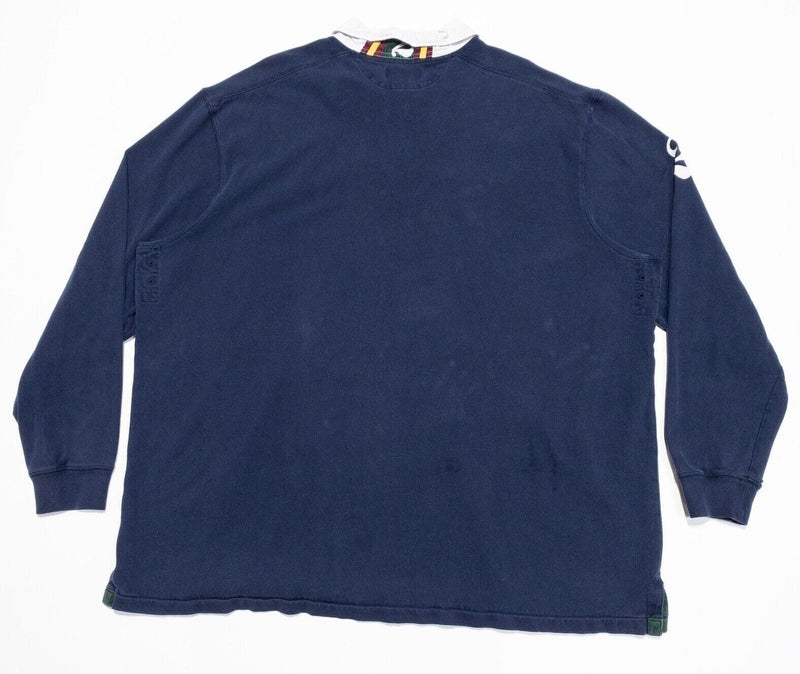 Polo Ralph Lauren 4XLT Rugby Shirt Men's Big Pony Long Sleeve Navy Blue 4XL Tall