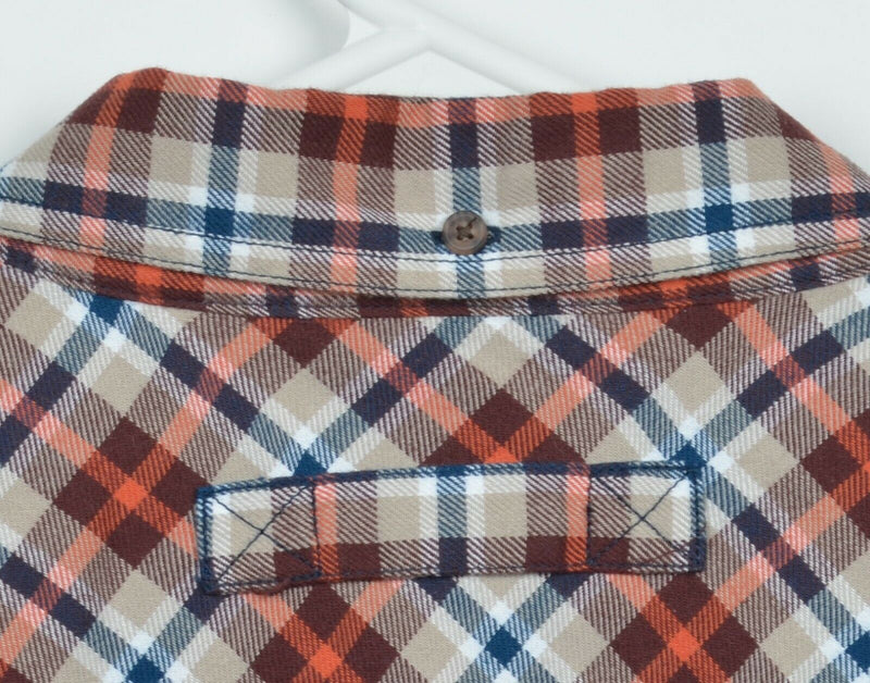 Duluth Trading Co Men's XLT Cotton Poly Blend Red Check Button Flannel Shirt