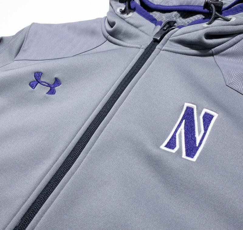 Northwestern Team Issue Jacket Men's Medium Under armour Wildcats Full Zip Hood