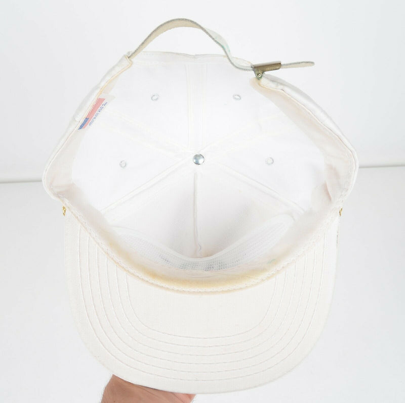 Vtg 90s Michelob Beer Men's White Gold Rope Golf Adjustable Hat