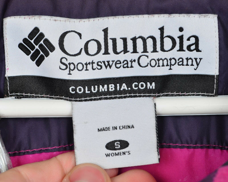 Columbia Women's Small Down Mutli-Color Purple Pink Orange Ombre Puffer Jacket