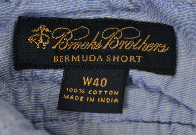 Brooks Brothers Men's W40 Colorblock Seersucker Red Blue Check Bermuda Shorts