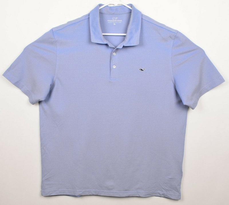 Vineyard Vines Men's XL Blue Whale Polyester Spandex Performance Golf Polo Shirt