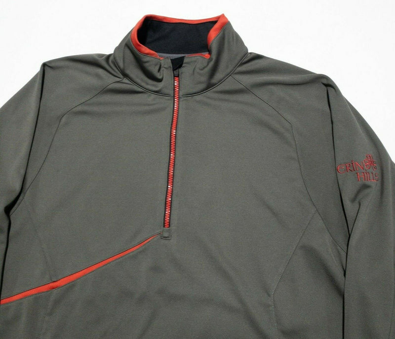 Zero Restriction Jacket Men's Golf Tour Series Medium Half-Zip Gray Orange