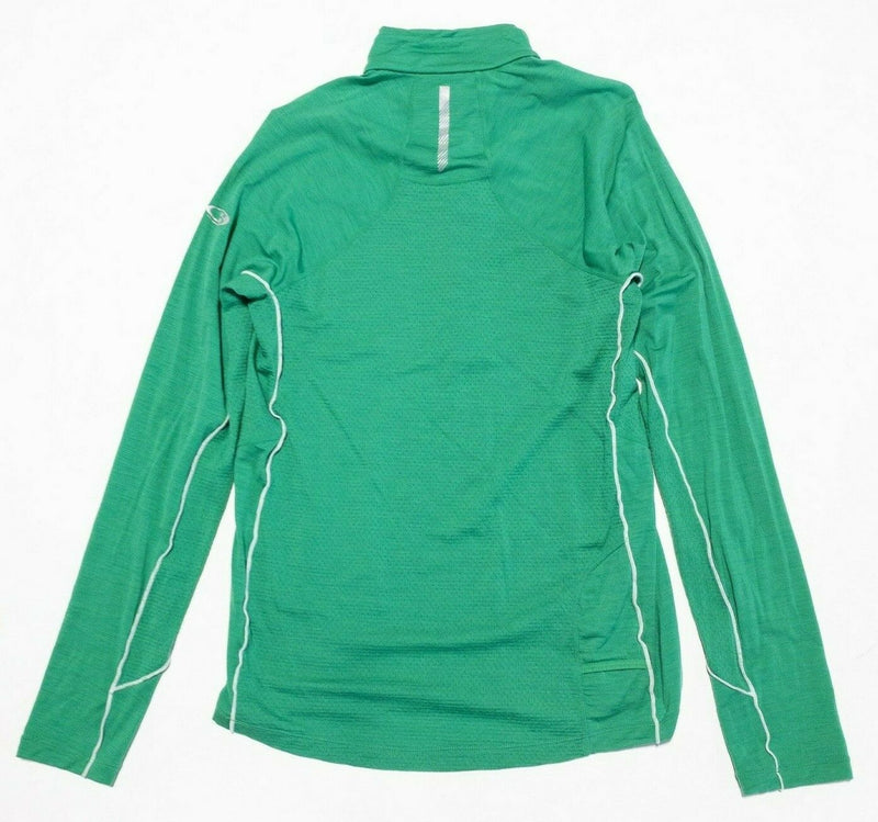 Icebreaker Merino GT 1/4 Zip Sweater Green Base Layer Pullover Men's Small