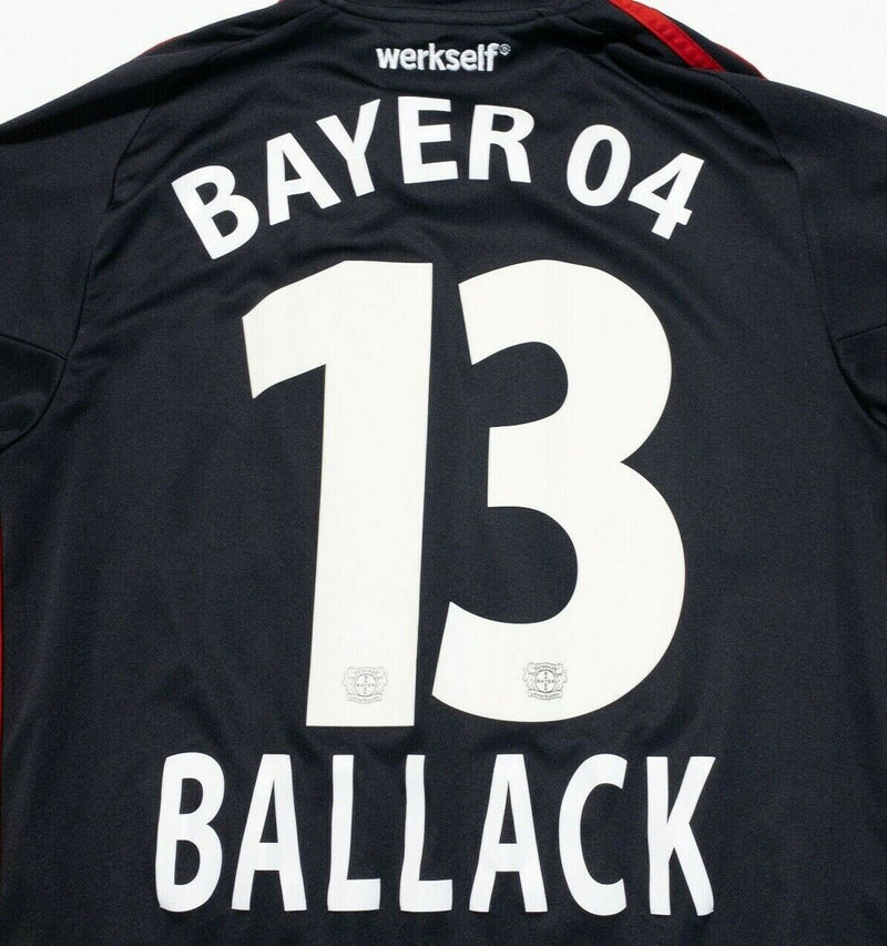 Bayern Munich Jersey Mens Fits Small Adidas Michael Ballack Black Red 2010 Home