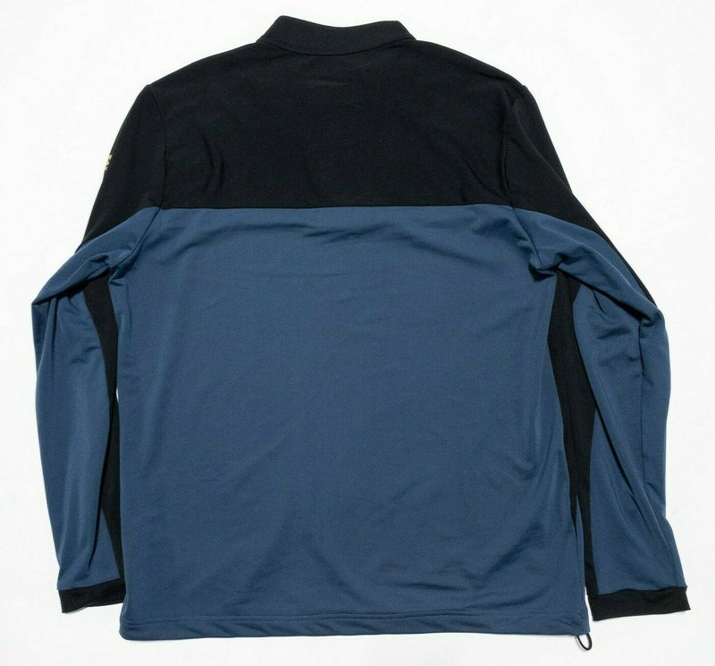 Adidas USA Golf 1/4 Zip Wicking Pullover Jacket Blue Black Men's Large