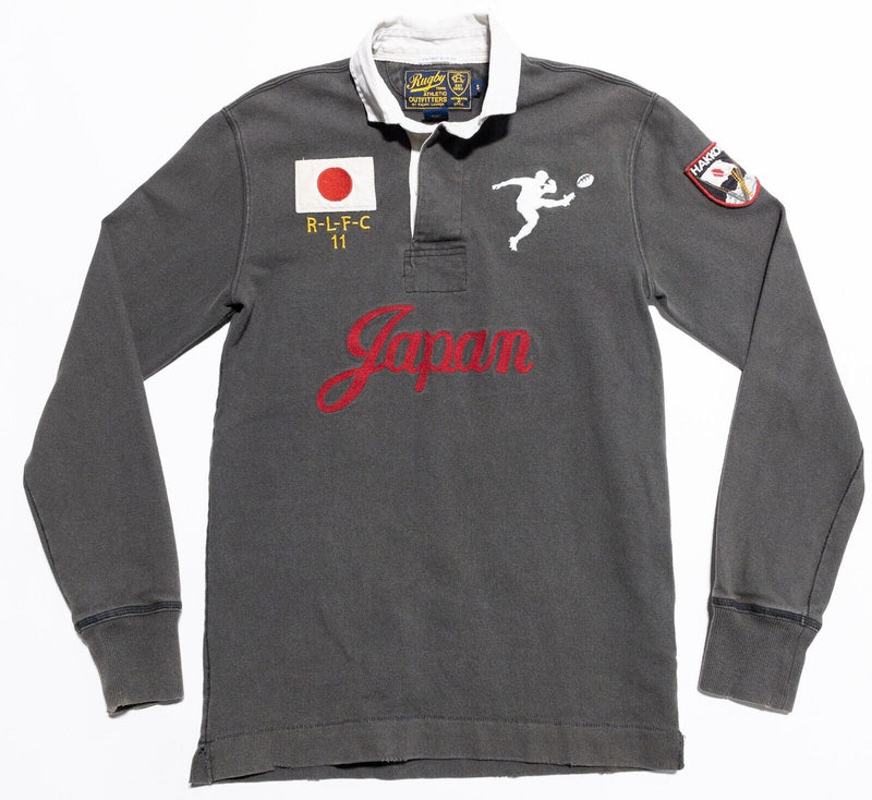 Ralph Lauren Rugby Polo Men's Small Japan Long Sleeve Flag Embroidered Preppy