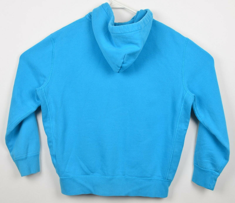 Polo Ralph Lauren Men's Large Aqua Blue Pony Full Zip Hoodie Sweatshirt